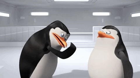 Penguin being slapped GIF