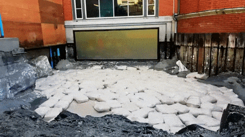 ray pool under construction at Two Oceans Aquarium